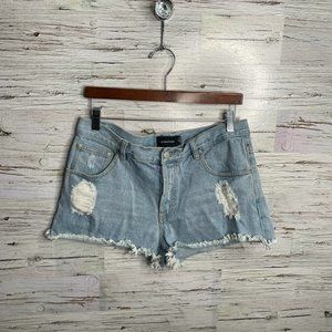 Minkpink jean denim shorts size medium